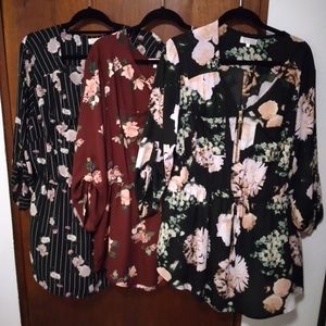 Bundle of 3 floral print tops